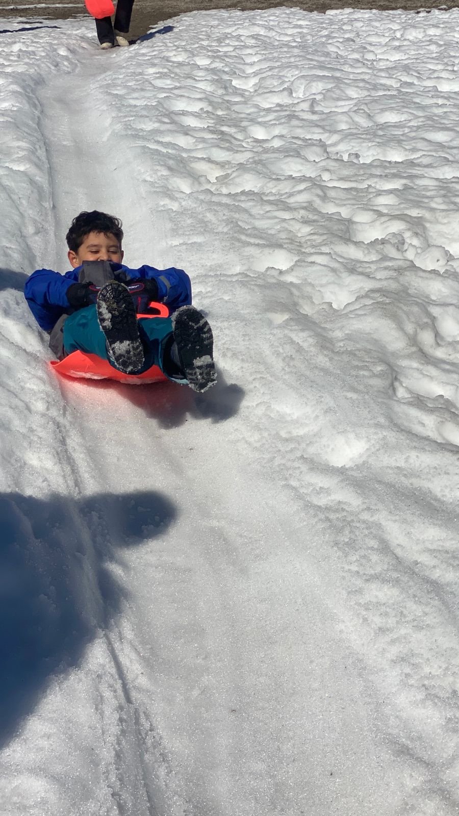 Niño en trineo - Excursión nieve Bariloche