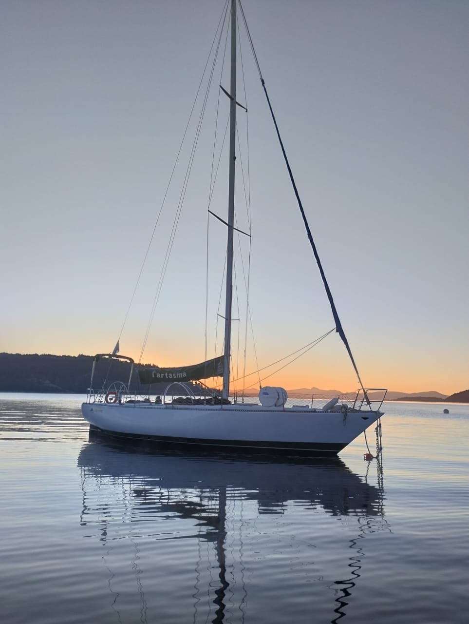 Velero atardecer